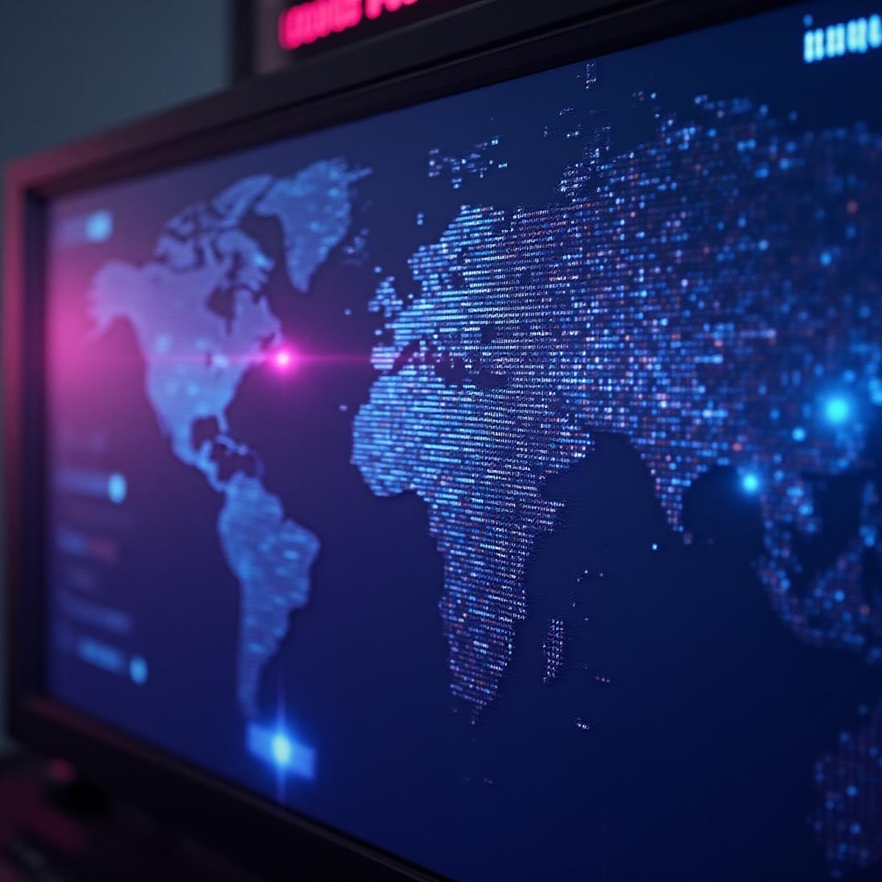 Digital logistics tracking interface showing global routes